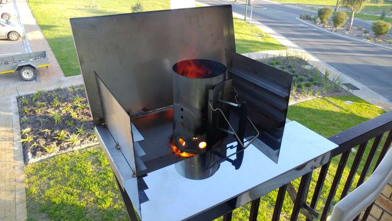 Custom made hook on braai for a balcony