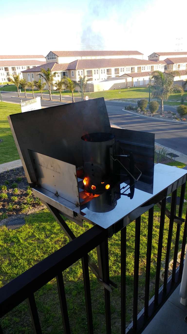 Custom made hook on braai for a balcony
